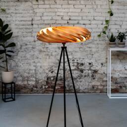 standing Lamp Made Of Cherry Tree Wood, Handmade Design Lamp