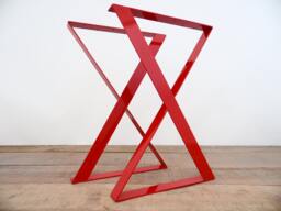 Modern Flat Steel X-Frame Dining Table Legs - Set Of 2