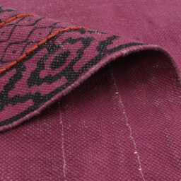 Purple Cotton Hallway Runner Rug, Handwoven Boho Area Rug - thumbnail 4
