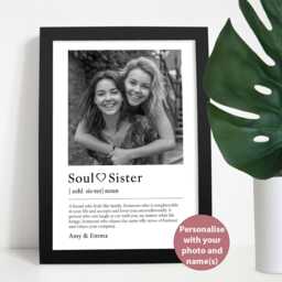 Soul Sisters Photo Definition Print - Custom Wall Art For Bestie Framed Or Unframed - thumbnail 1