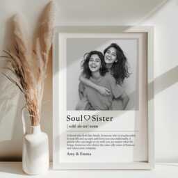 Soul Sisters Photo Definition Print - Custom Wall Art For Bestie Framed Or Unframed - thumbnail 3