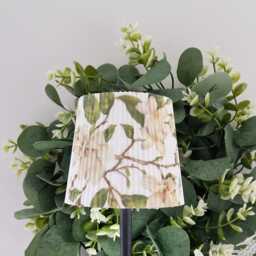 Beautiful Decoupaged White Magnolia Indoor/Outdoor Usb Rechargeable Table Lamp.matching Picture Plate Available.cordless Lamp - thumbnail 3