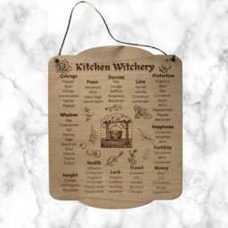 Kitchen Witchery Wooden Sign Wicca Herbs & Spell Recipes - thumbnail 3