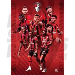 Afc Bournemouth 22/23 Squad Player Montage Poster - Officially Licensed Product A4/A3 + Framed Options - thumbnail 1