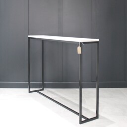 Console Table Mild Steel Framed Sideboard Radiator Cover With Stone Worktop - thumbnail 2