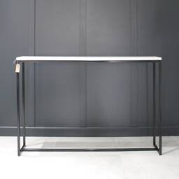 Console Table Mild Steel Framed Sideboard Radiator Cover With Stone Worktop - thumbnail 3
