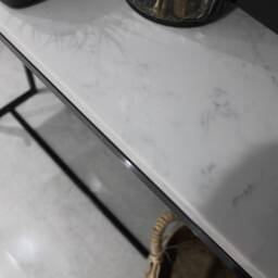 Console Table Mild Steel Framed Sideboard Radiator Cover With Stone Worktop - thumbnail 4