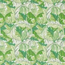 William Morris Acanthus, Arts & Crafts, Leaf Green, Linen Cotton Blend Cushion Cover, Throw Pillow Home Decor - thumbnail 3