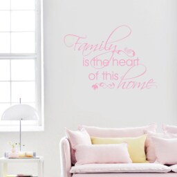 Family Wall Decal, Wall Quote, Sticker, Decor, Is The Heart Of This Home Art - thumbnail 2