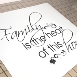 Family Wall Decal, Wall Quote, Sticker, Decor, Is The Heart Of This Home Art - thumbnail 3