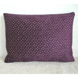 "Velvet Pillow Sham Purple & Silver Cushion Cover With Zip Specks 12X16 Luxury 16"" X 12" - thumbnail 1