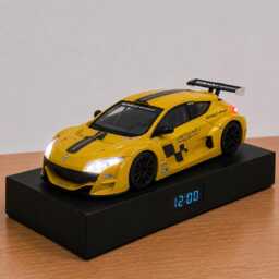 Renault Megane Trophy Alarm Clock - Realistic Engine Sound, Working Headlights, Handmade, Car Enthusiast Gift