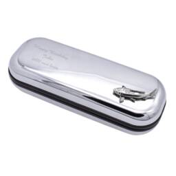 Koi Carp Fishing Design Personalised Engraved Chromed Pen Case Box - thumbnail 2