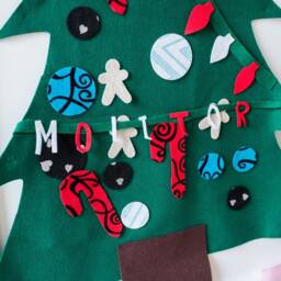 Christmas Felt Tree Wall Activity // For Toddlers Kit Kids Deluxe Decor - thumbnail 2
