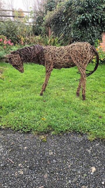 Horse, Pony, Animal, Willow Sculpture, Custom Order, Made To Wicker, Natural, Outdoor Decoration, Commission - image 1