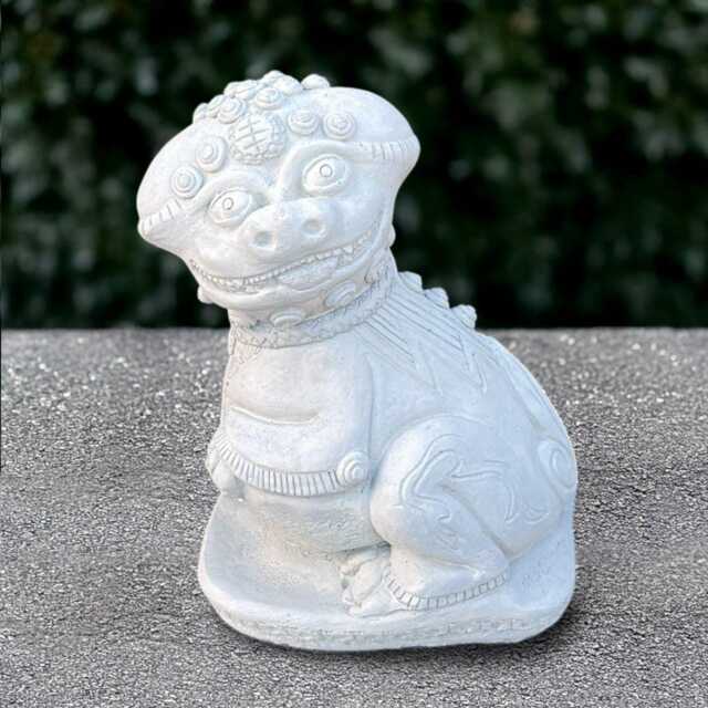 Concrete Foo Dog Sculpture Stone Statue Outdoor Animal Figurine Garden Wildlife Decoration Handmade Art Dog Lover Gift Yard - image 1