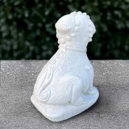Concrete Foo Dog Sculpture Stone Statue Outdoor Animal Figurine Garden Wildlife Decoration Handmade Art Dog Lover Gift Yard - thumbnail 4