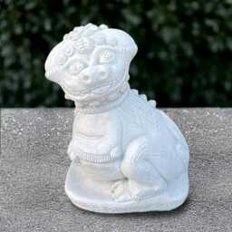 Concrete Foo Dog Sculpture Stone Statue Outdoor Animal Figurine Garden Wildlife Decoration Handmade Art Dog Lover Gift Yard - thumbnail 1