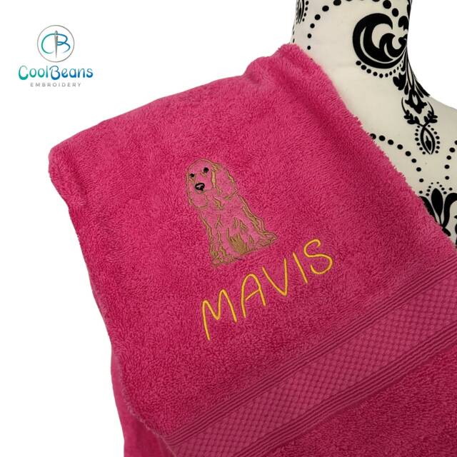 Dog Towels - Cocker Spaniel Personalised - image 1