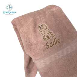 Dog Towels - Cocker Spaniel Personalised - thumbnail 2
