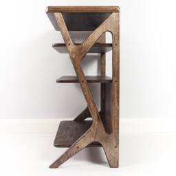 Mid Century Modern Birch Plywood Record Player Table & Vinyl Storage, Turntable Stand - thumbnail 4