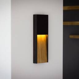 Led Wall Light Amberlight Nero Slim - Oak Lamp - thumbnail 2
