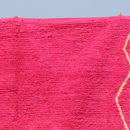 Hand Knotted Wool Rug Custom Pink Moroccan Berber Rug - thumbnail 2