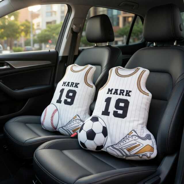 Personalized Baseball & Footbal Pillows, Custom Pillow With Name & Jersey Number, Shaped Decor For Sport Fans, Kids Gift - image 1