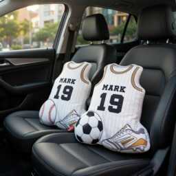 Personalized Baseball & Footbal Pillows, Custom Pillow With Name & Jersey Number, Shaped Decor For Sport Fans, Kids Gift - thumbnail 1