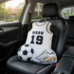 Personalized Baseball & Footbal Pillows, Custom Pillow With Name & Jersey Number, Shaped Decor For Sport Fans, Kids Gift - thumbnail 3