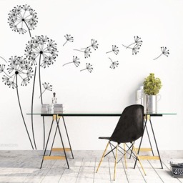 Dandelion Wall Decal With Flying Seeds, 151 cm High, Dandelion Sticker, Decal, Home Creative Decoration W317B - thumbnail 2