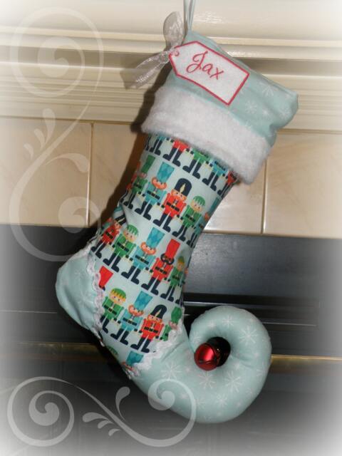 Christmas Stocking With Personalized Name Tag - Elf - image 1