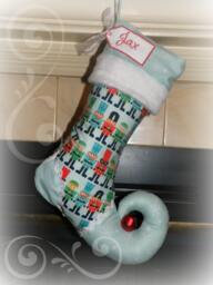 Christmas Stocking With Personalized Name Tag - Elf - thumbnail 1