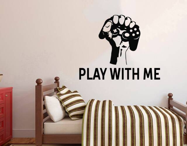 Gamer Wall Decal Video Game Controller, Removable Vinyl Sticker 3060 - image 1