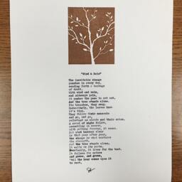 Wind & Rain. Poetry On Antique Typewriter. Pre-Framed. Gift Ideas For Birthday, Wedding, Anniversary, Christmas, Newborn Baby - thumbnail 3