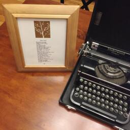 Wind & Rain. Poetry On Antique Typewriter. Pre-Framed. Gift Ideas For Birthday, Wedding, Anniversary, Christmas, Newborn Baby - thumbnail 2