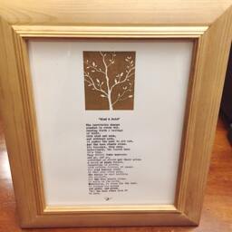 Wind & Rain. Poetry On Antique Typewriter. Pre-Framed. Gift Ideas For Birthday, Wedding, Anniversary, Christmas, Newborn Baby - thumbnail 1
