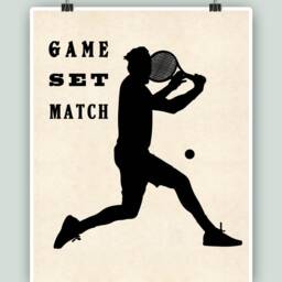 Tennis Art, Print, Decor, Poster, Player Gift, Sport Decoration For School, Center Decor - thumbnail 3