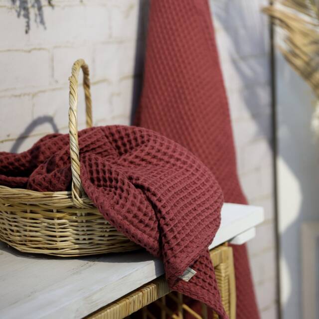Cherry Waffle Turkish Cotton Towel Luxury Bath Or Hand Towel - image 1