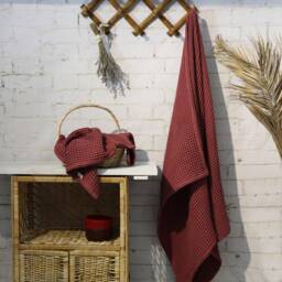 Cherry Waffle Turkish Cotton Towel Luxury Bath Or Hand Towel - thumbnail 2