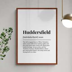 Huddersfield Funny Definition Yorkshire Gift Wall Art Print - thumbnail 2