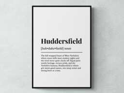 Huddersfield Funny Definition Yorkshire Gift Wall Art Print - thumbnail 1