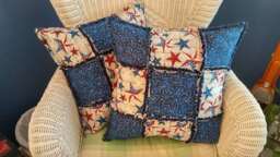Custom Rag Quilt Pillows - thumbnail 1