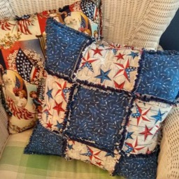 Custom Rag Quilt Pillows - thumbnail 2