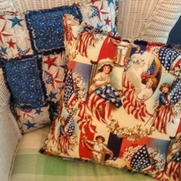 Custom Rag Quilt Pillows - thumbnail 3