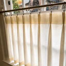 Handmade Muslin Caf?? Curtains Made To Measure , Pinch Pleat, 100% Cotton White & Cream Options - thumbnail 3