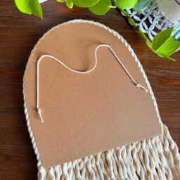 Macrame Ghost Wall Hanging - Halloween Art Trendy Decor Spooky Vibes Boho Season - thumbnail 4