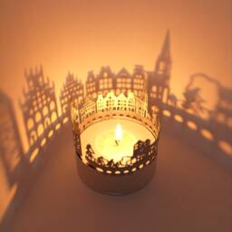 Muenster Skyline Shadow Play Candle Attachment For Magical Room Projection - Perfect Souvenir Fans - thumbnail 2
