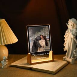 Personalized Photo Night Light Plaque, Couple Lamp, Custom Acrylic Frame, Bedroom Decor, Custom Led Light, Gift For Her Him Friends - thumbnail 2