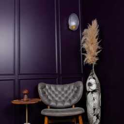 Frosted Glass Wall Sconce - Brushed Brass Led Lamp - thumbnail 3